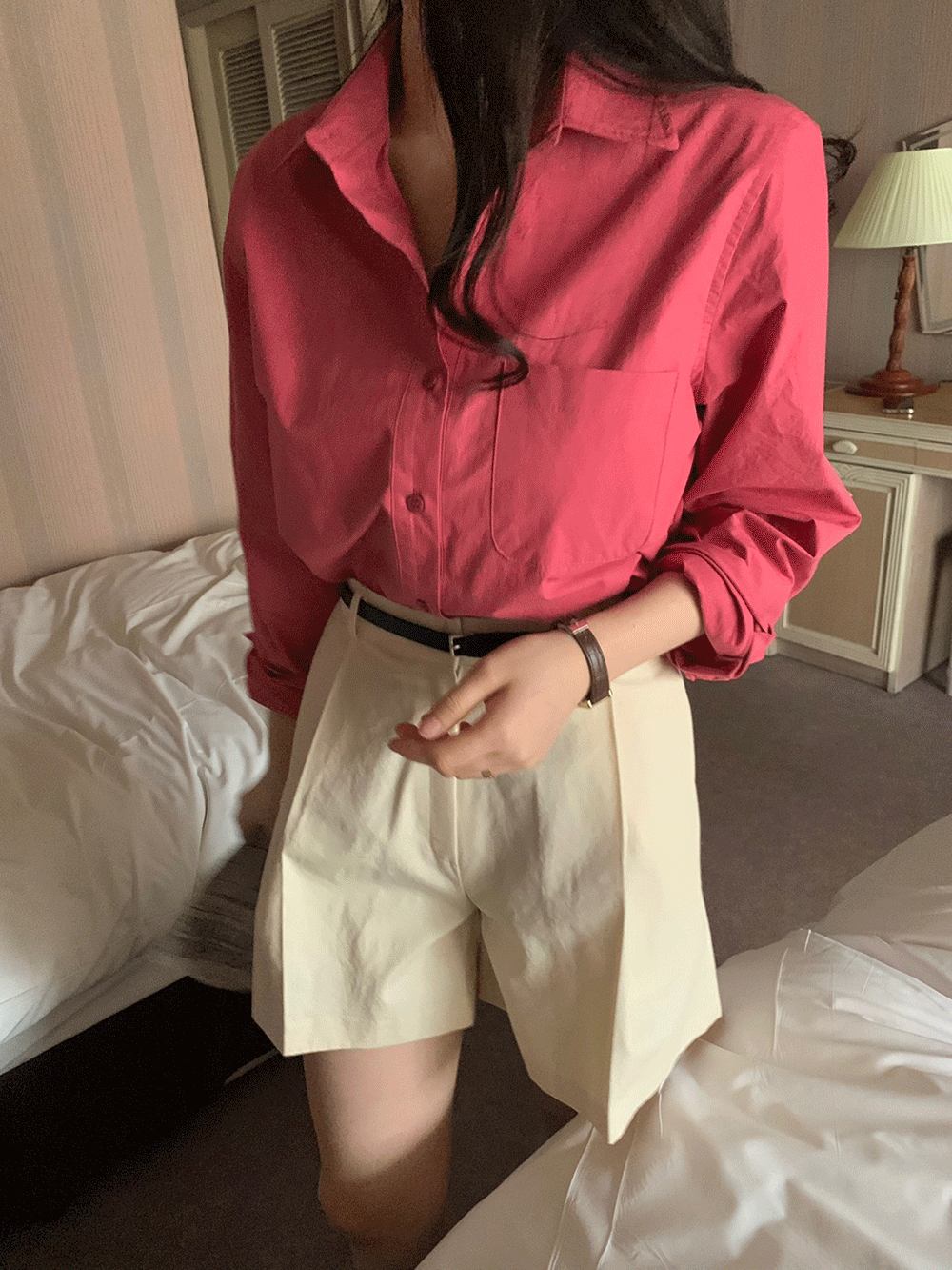 에프터 핑크 셔츠 (2colors)